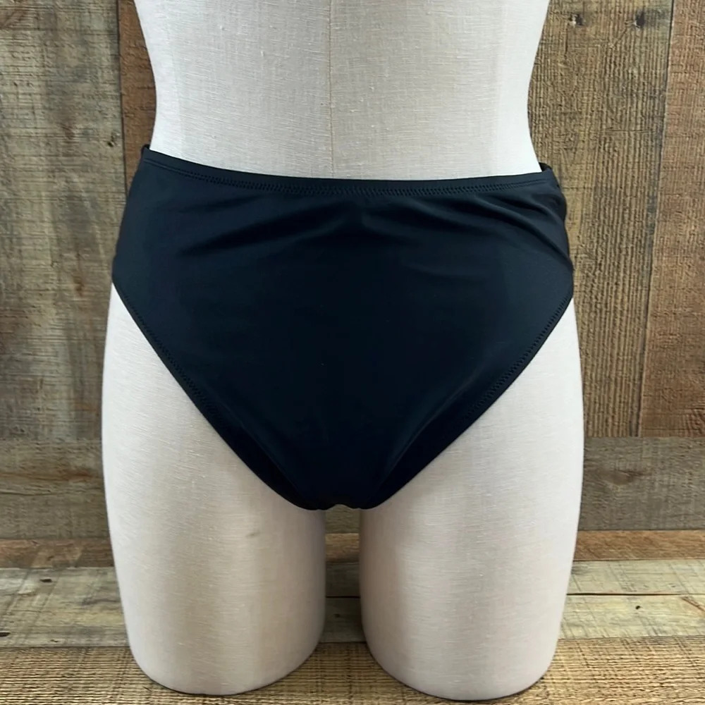 Relleciga Black Bikini Bottom‎ Womens Large Swimwear